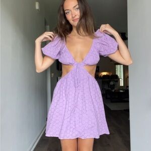 Purple Eyelet Dress